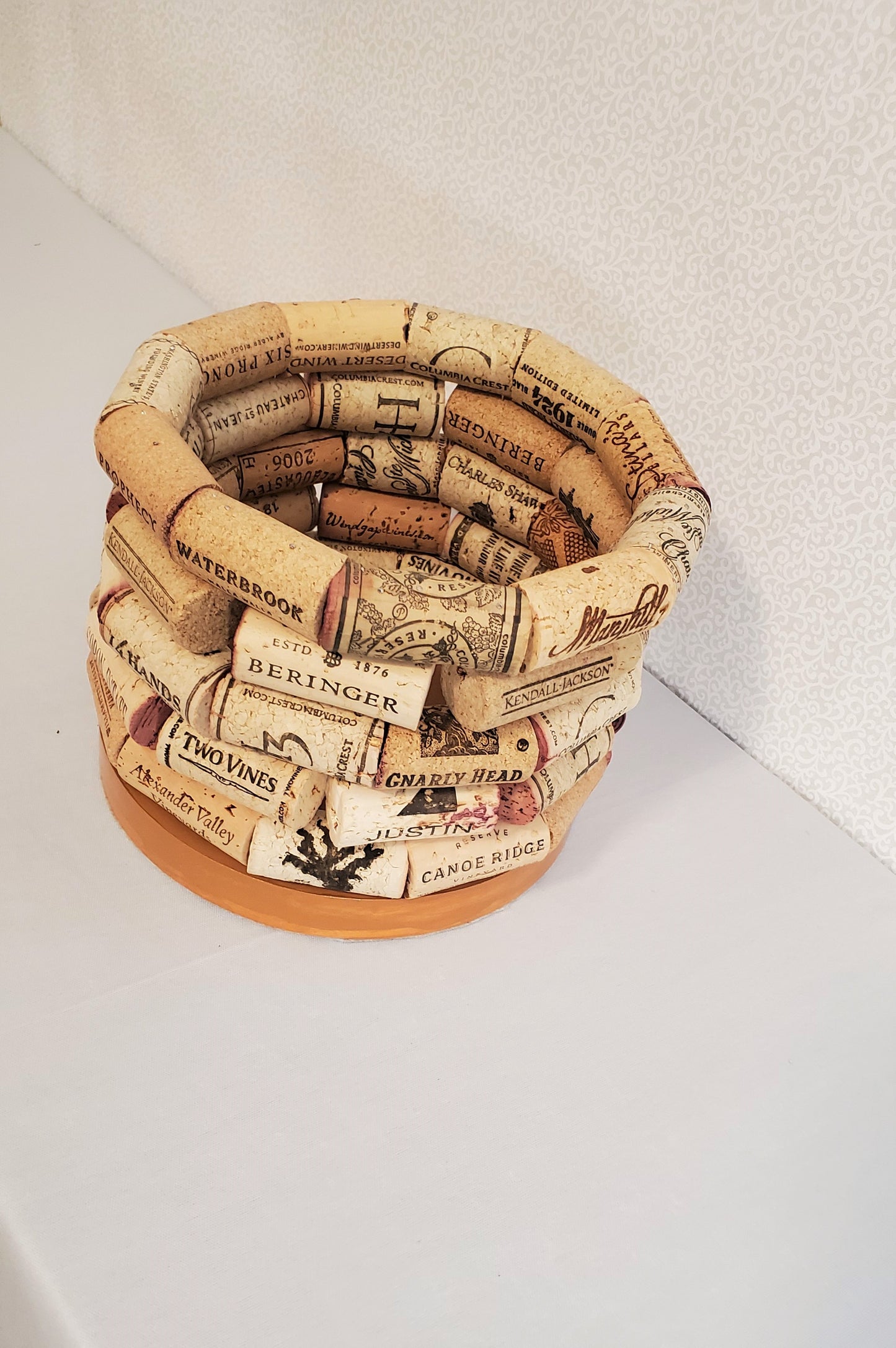 Wine cork bottle holder