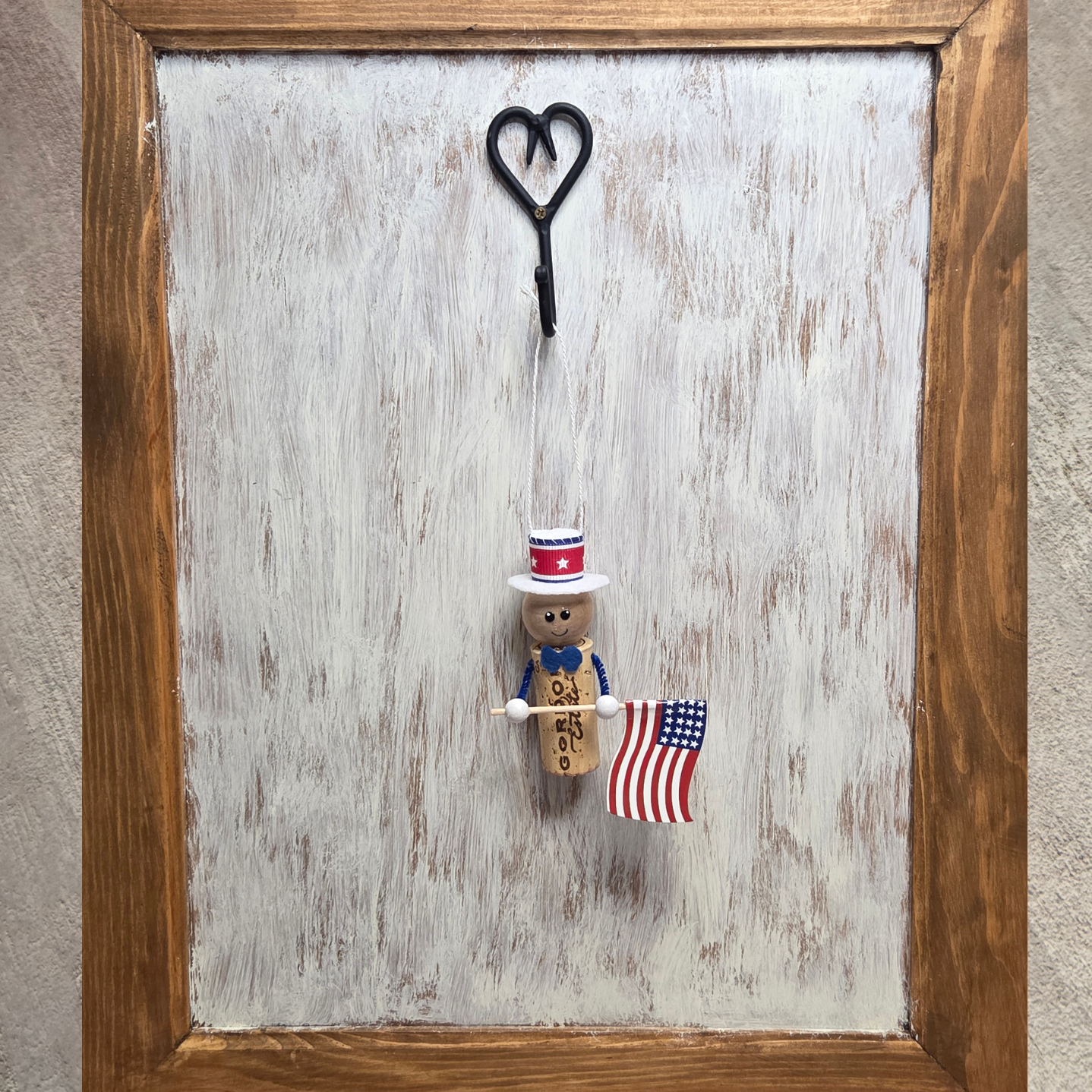 4th of July cork guy Ornament