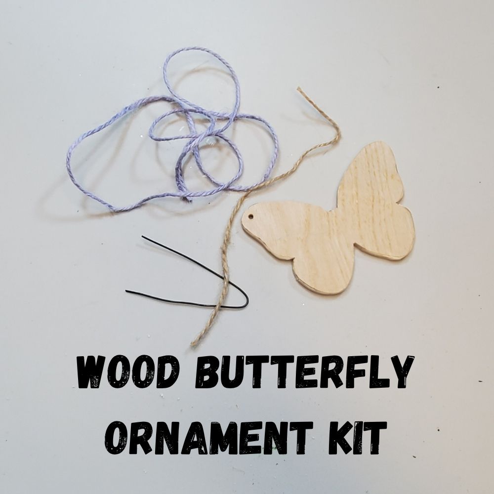 Rustic Wood Butterfly Ornament Kit