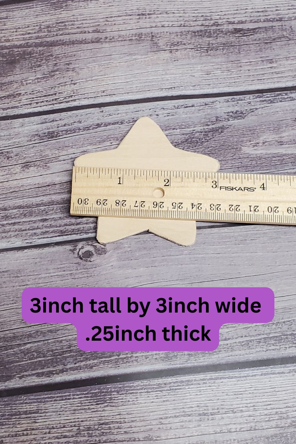 Hand-Cut Unfinished Wood Star Pack – 4-Piece Variety (¼-Inch Thick) | DIY Craft Blanks | Free Shipping Included