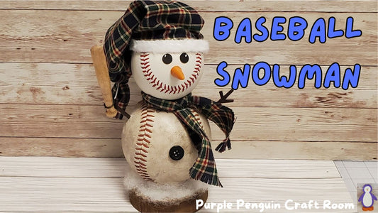 DIY Baseball Snowman | Winter Craft with Sports Charm