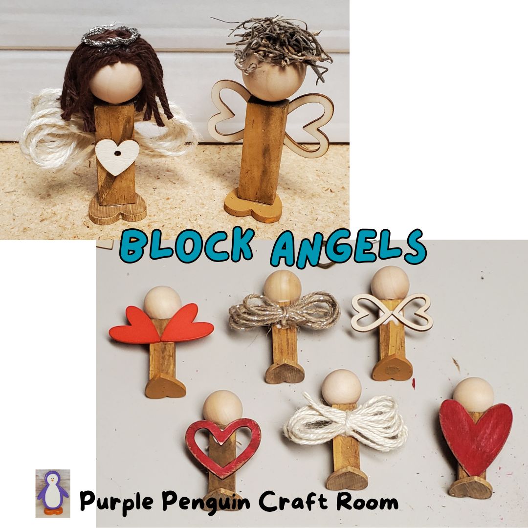 DIY Block Angel Tutorial | Rustic Wood Angel Decor – purplepenguincraftroom