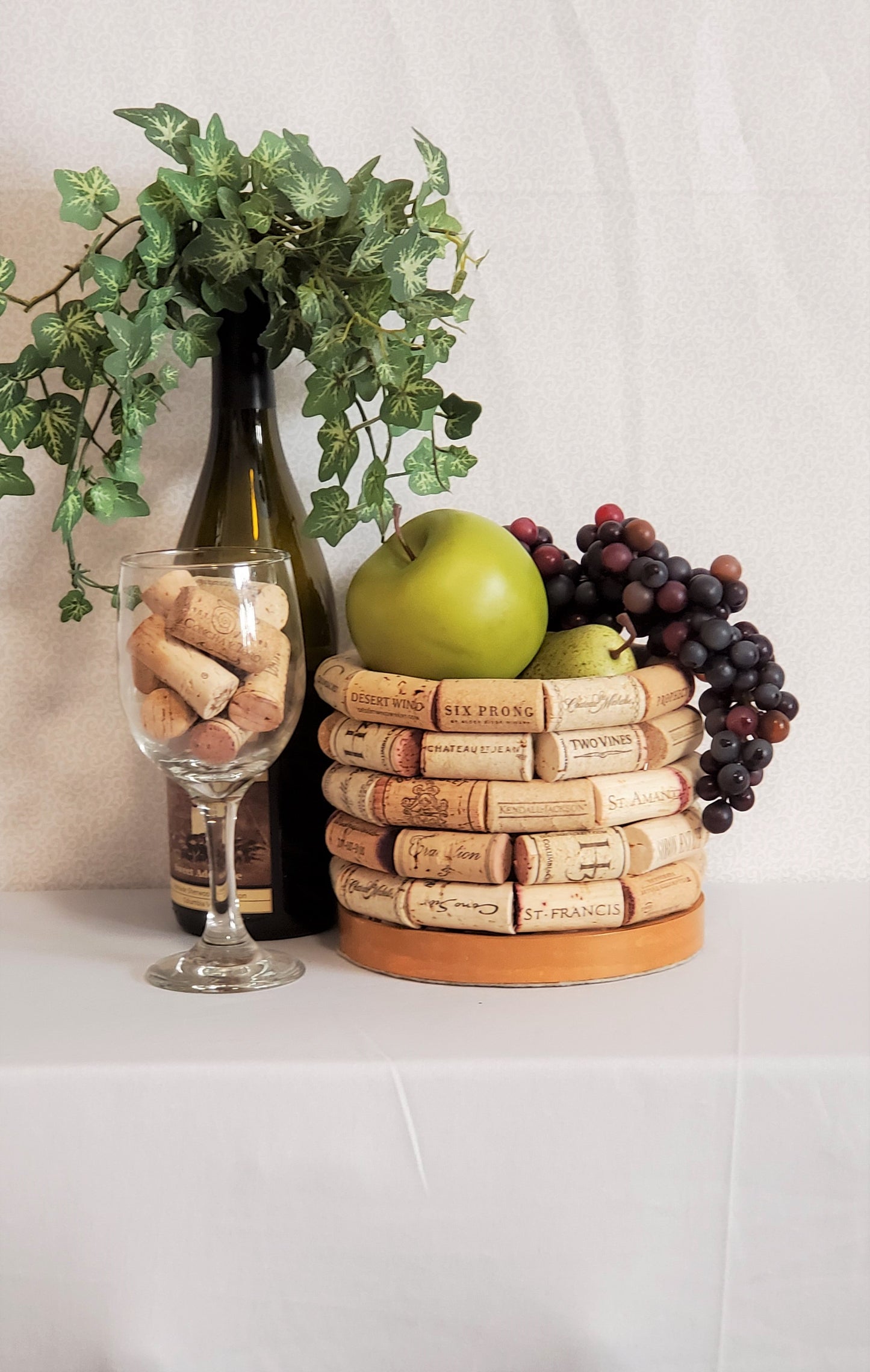 Wine cork bottle holder
