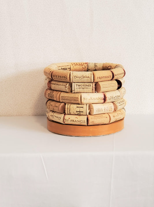 Wine cork bottle holder