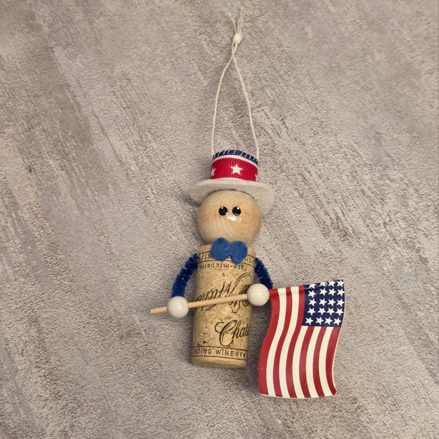 4th of July cork guy Ornament