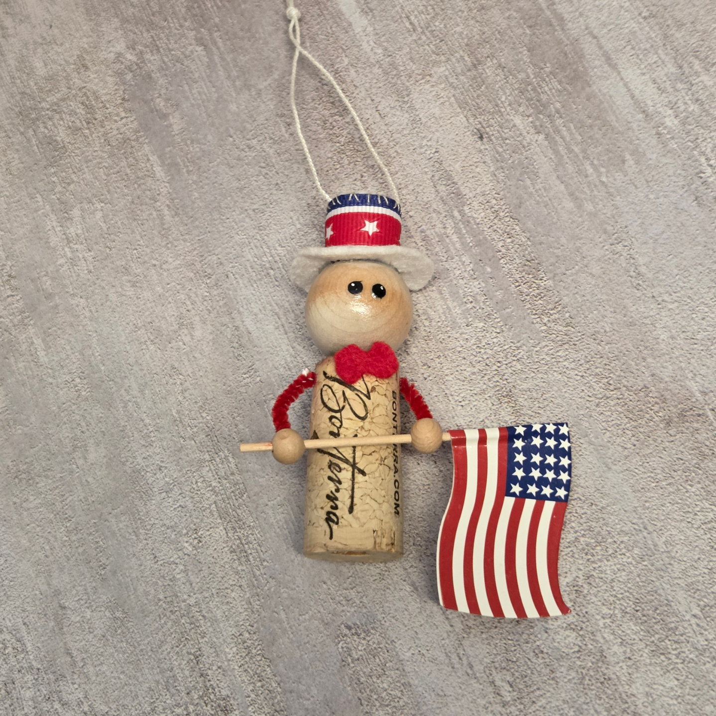 4th of July cork guy Ornament