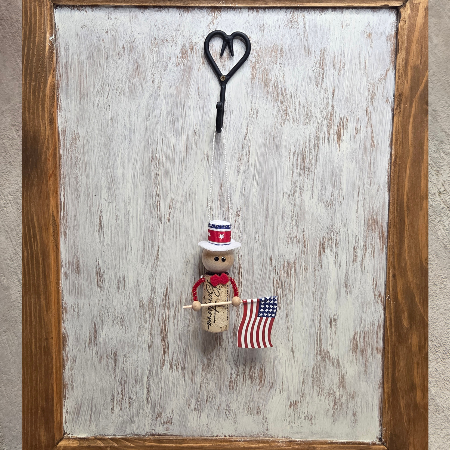 4th of July cork guy Ornament