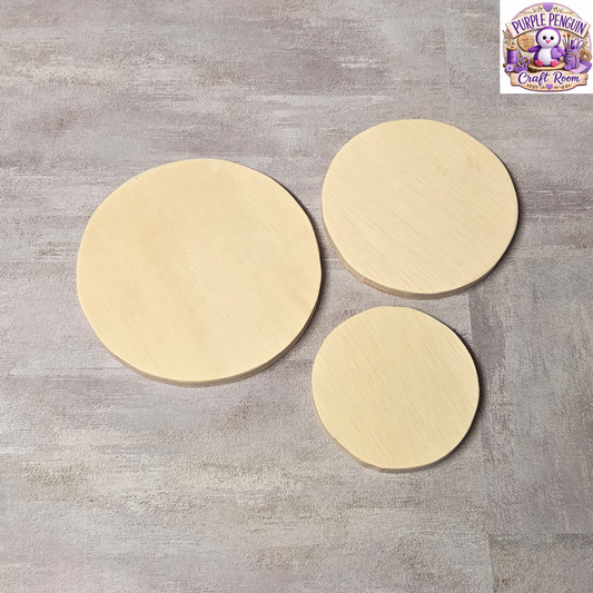 Unfinished Wood Circles – Set of 3 in 4, 5 & 6 Inch Sizes