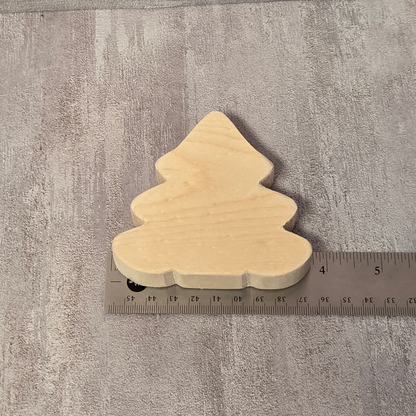 Set of 2 Unfinished Wood Tree Cutouts | Hand Cut DIY Craft Blanks