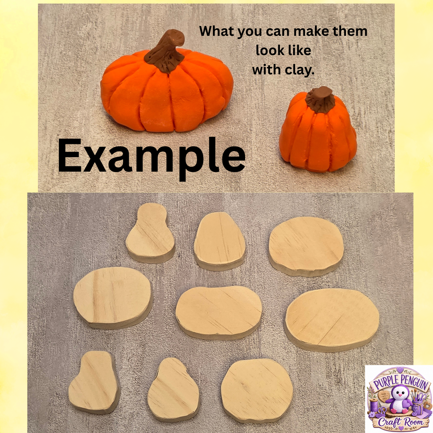 Unfinished small wood Pumpkins