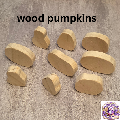 Unfinished small wood Pumpkins