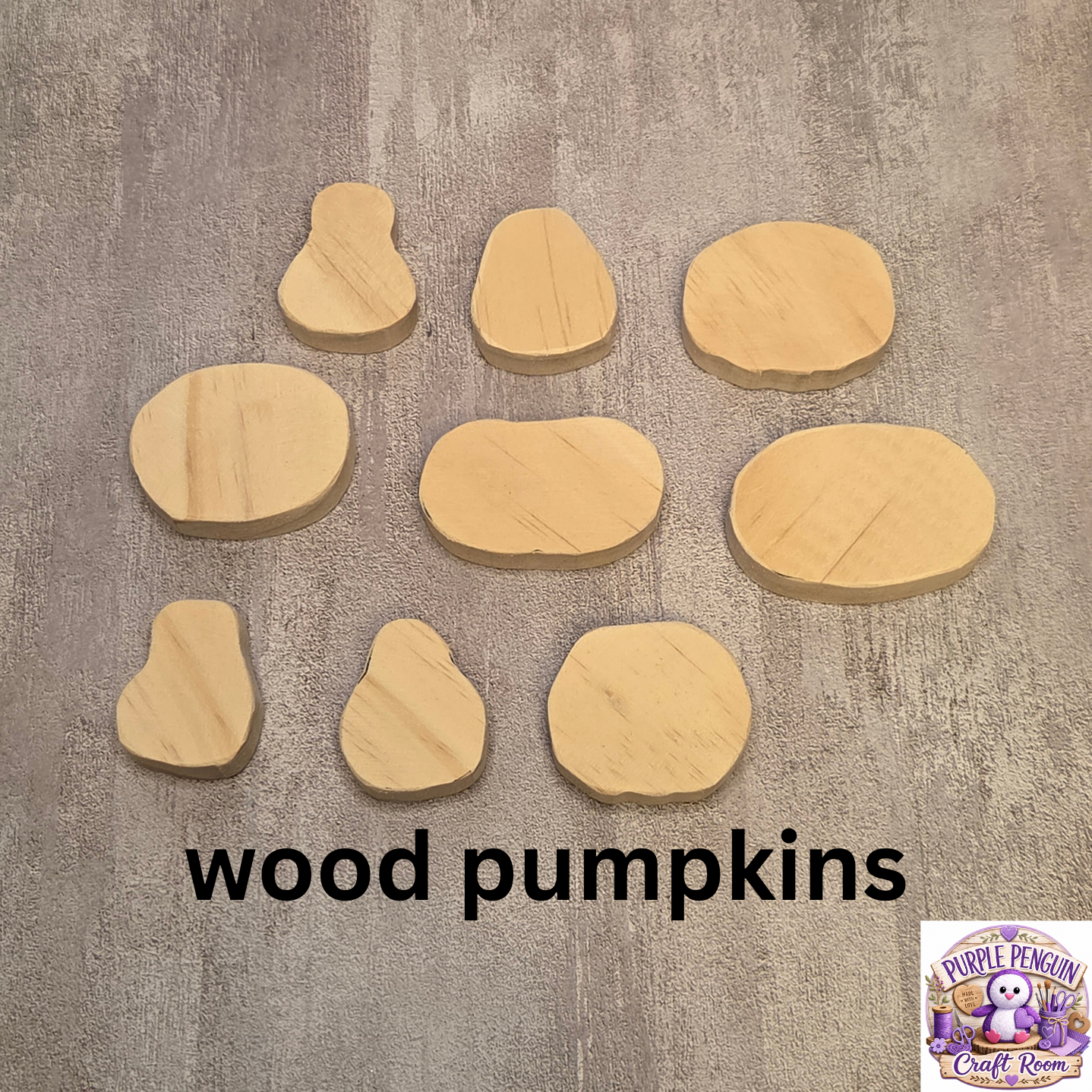 Unfinished small wood Pumpkins