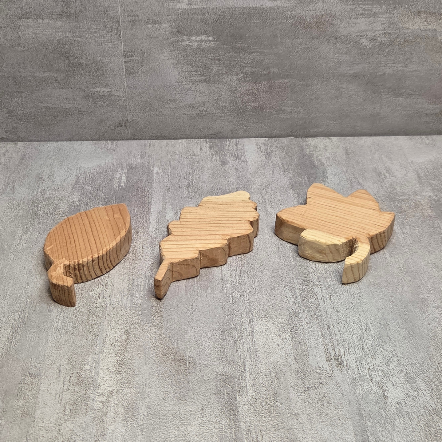 Unfinished Wood Leaves Set of 3