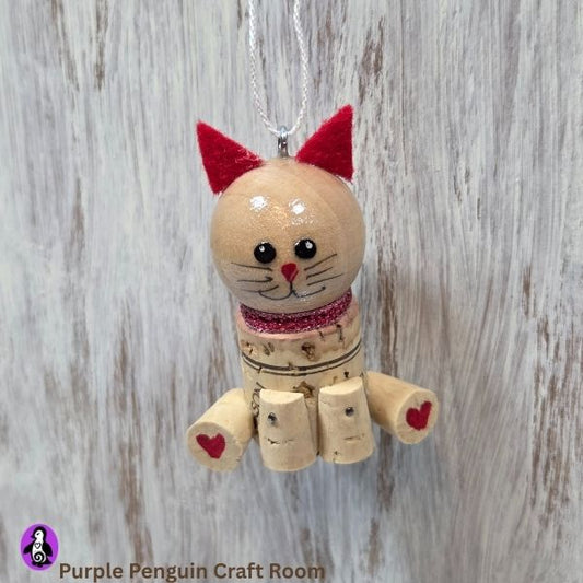 Kitty in Red Ornament