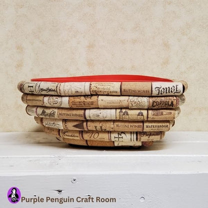 Handmade Large Heart Cork Bowl – Rustic Valentine Home Decor