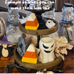 Unfinished Wood Candy Corn – Set of 2 Handmade Rustic Fall Decorations