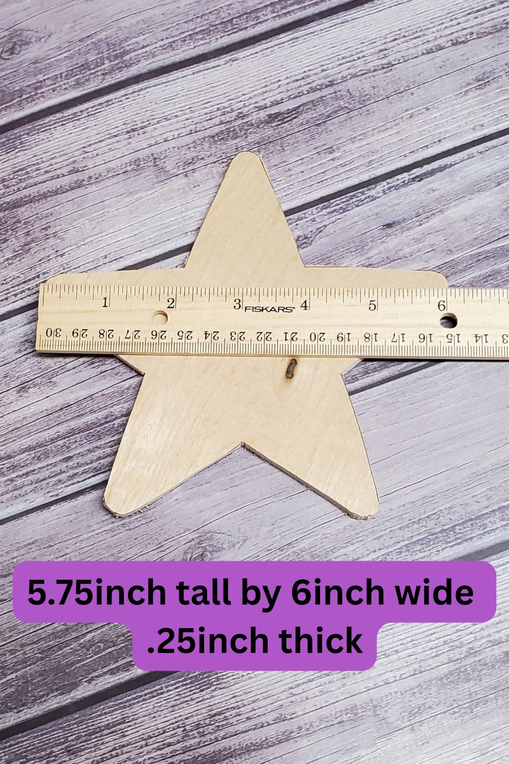 Hand-Cut Unfinished Wood Star Pack – 4-Piece Variety (¼-Inch Thick) | DIY Craft Blanks | Free Shipping Included